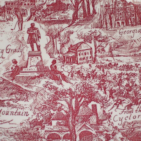 Atlanta Gate City Decorative Plate  approximately 10.5"x10.5" - Picture 3 of 6